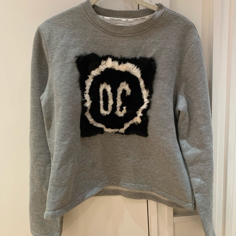 Opening Ceremony Sweatshirt with Fur